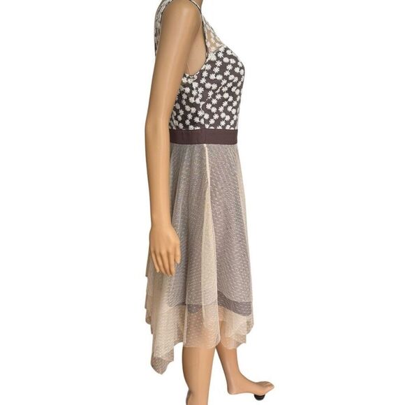 Altar’d State cotton blend mesh tulle fit and flare dress embroidered top size M - Picture 2 of 9